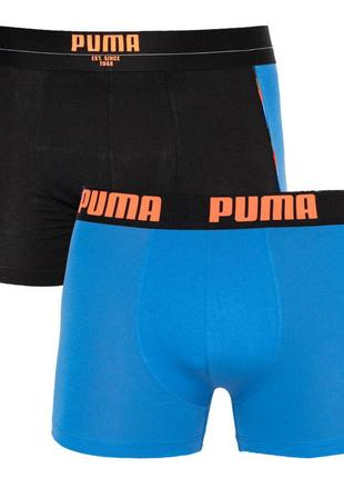Труси-боксери puma statement boxer 2p чорний, синій чол xl
