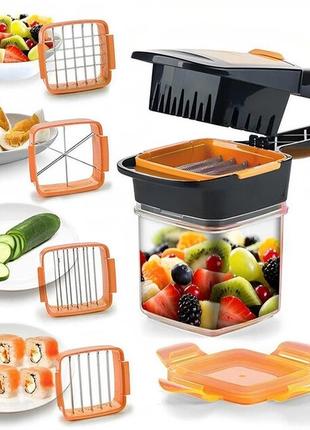 Овочерізка універсальна nicer dicer quick мультислайсер 5в1 подрібнювач