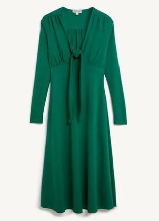 Платье миди с карманами larger emerald5 фото