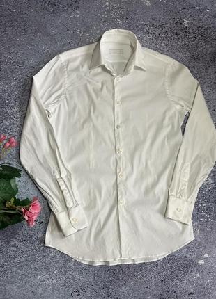 Біла преміальна сорочка чоловіча люкс бренду prada milano (оригінал)