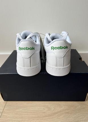 Оригінал reebok classic club c 85 (ar0456) нові білі жіночі кросівки3 фото