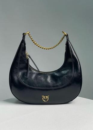 Сумка pinko classic brioche bag hobo black