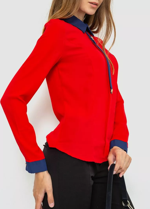 Блуза ошатна, колір червоний, 186r1013 фото