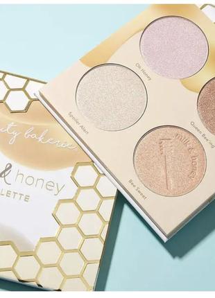 Палетка хайлайтеров beauty bakerie milk &amp; honey highlighter palette 4 x 5 г