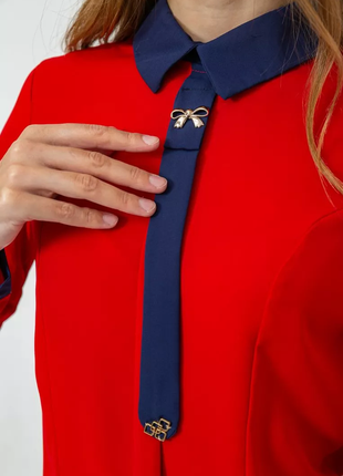 Блуза ошатна, колір червоний, 186r1015 фото