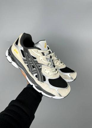 Кросівки asics gel-nyc  black beige steel