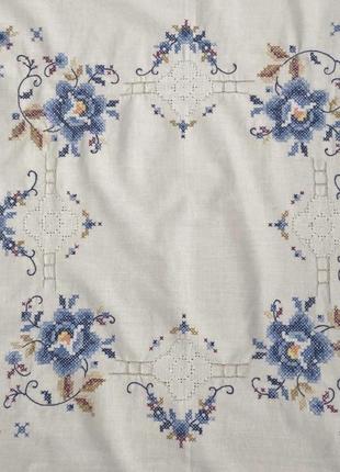 Чайная скатерть с ручной вышивкой, винтаж