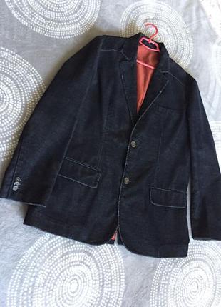 Вельветовый пиджак потертый шик черный