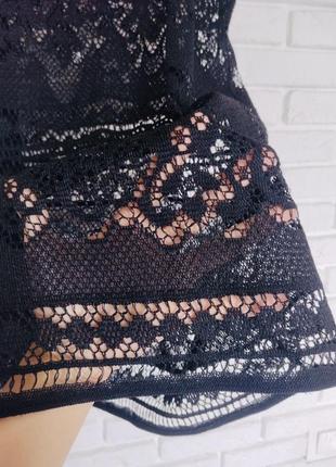 Пляжна сукня m сітка туніка кофта чорна ажурна accessorize3 фото
