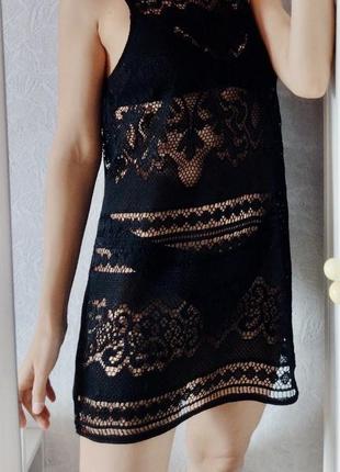 Пляжна сукня m сітка туніка кофта чорна ажурна accessorize8 фото