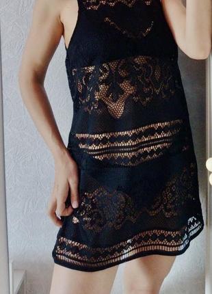 Пляжна сукня m сітка туніка кофта чорна ажурна accessorize5 фото