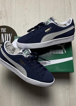 Чоловічі шкіряні кеди, кросівки puma suede, розмір 41