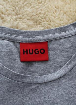 Базовая мужская футболка серого цвета hugo boss3 фото