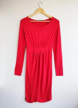 Красивое легкое красное платье sisley2 фото