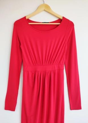 Красивое легкое красное платье sisley3 фото