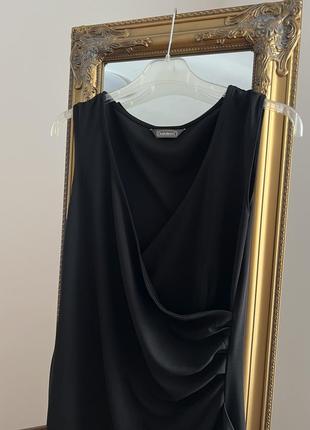 Стильное черное платье миди4 фото