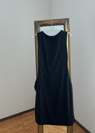 Стильное черное платье миди7 фото