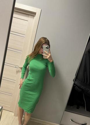 Плаття сукня міді зелене cropp m розмір