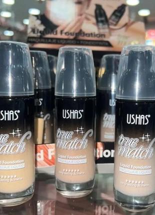 Ushas true match liquid foundation стойкий матирующий тональный крем