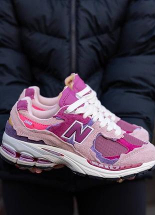 Nb035 кроссовки в стиле new balance 2002r pink violet6 фото