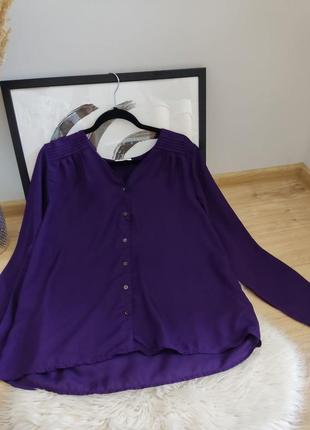 Блуза фиолетовая damart с длинным рукавом