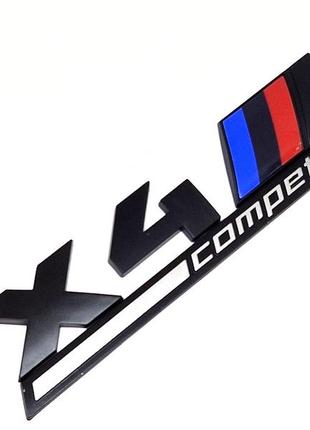 Напис bmw x4m competition емблема багажника чорний матовий