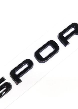 Напис sport range rover чорний глянець емблема