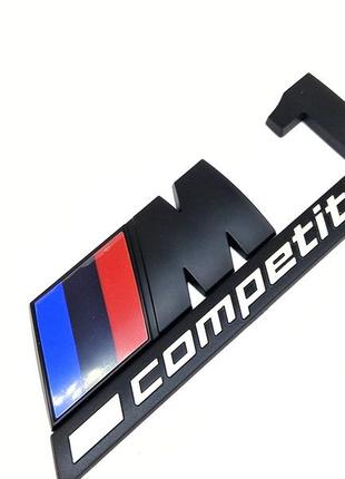 Надпись bmw m1competition эмблема багажника черный матовый