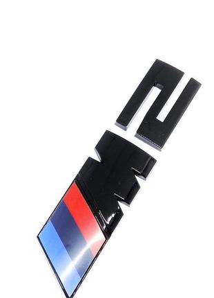 Эмблема m2 bmw надпись багажника черный глянец