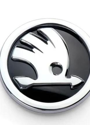 Емблема skoda логотип шильдик значок skoda 32d853621a 90 мм