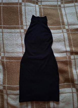 Черное платье с голой спиной boohoo4 фото
