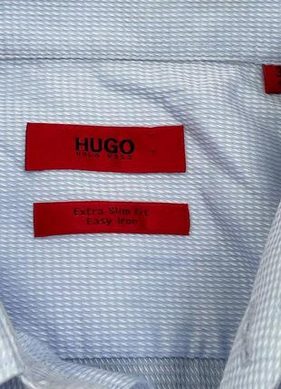 Мужская рубашка голубого цвета hugo boss оригинал в идеальном состоянии, унисекс5 фото