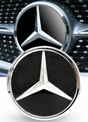 Емблема mercedes в решітку радіатора w205 w212 a b c e r-cla-glk a2058806406