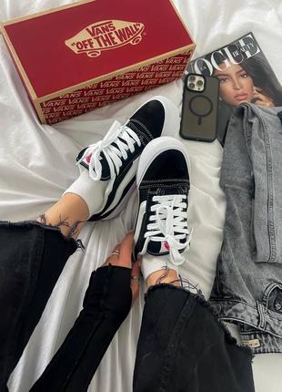 kids vans hoodies vans knu old skool black white premium platform 2950 163023297