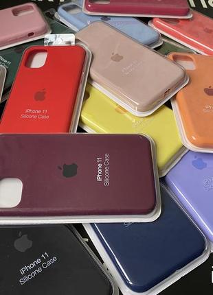 Чохол silicone case full для айфон iphone 11 закритий низ протиударний силікон