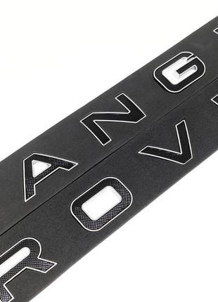 Напис range rover букви рендж ровер чорний/хром