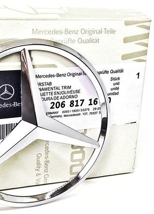 Емблема mercedes-benz a2068171600 на кришку багажника w206 c series 21 style хром