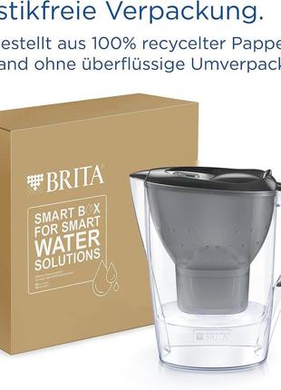 Фильтр для воды brita marella, графитовый кувшин (2,4 л) с 3 картриджами maxtra pro all-in-1