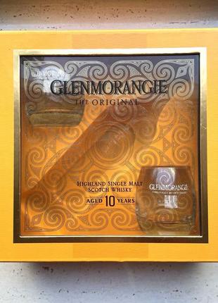 Подарунковий набір зі стаканами для віскі glenmorangie 10 років, 0.7 л