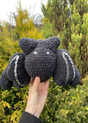 Вязаная игрушка подушка,игрушка летучая мышь ,привидение
