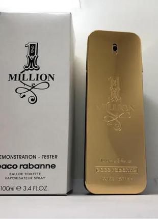 Тестер туалетная вода мужская paco rabanne 1 million (пако941 1 миллион) 100 мл