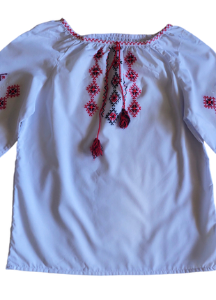 Вышиванка для девочки 6-8 лет вышитая рубашка блузка вышиванка блузка вышитая