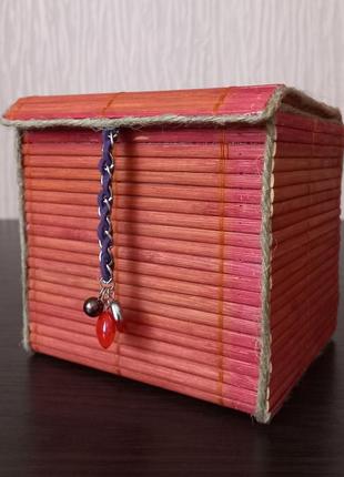 ❣️корзина органайзер коробка вязана плетена джут подарунок сувенір декор великдень великодній кошик2 фото