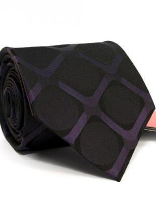 Краватка чоловіча фіолетова з точками в квадратиках gin-2560