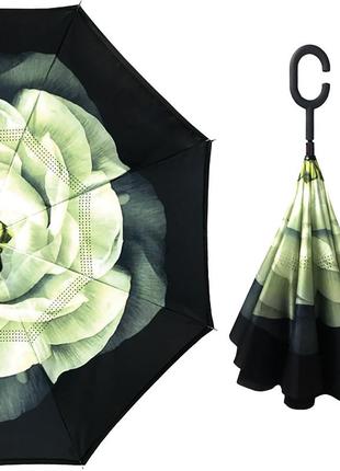 Умный зонт наоборот up-brella гардения белая (2907-13299) (bbx)1 фото