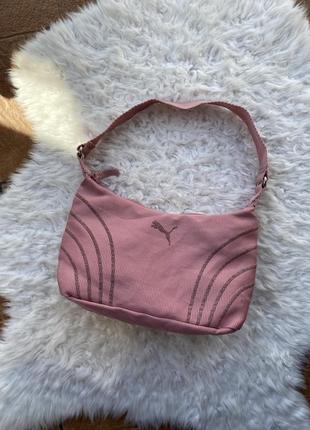 Винтажная сумка сумочка puma розовая