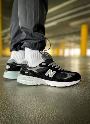 Чоловічі кросівки new balance 993 black нью беланс чорного кольору