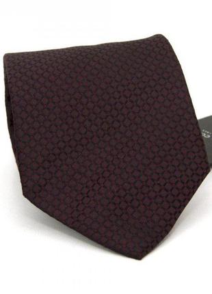 Бордовый мужской галстук emilio corali в ромбіки gin-2129 (bbx)