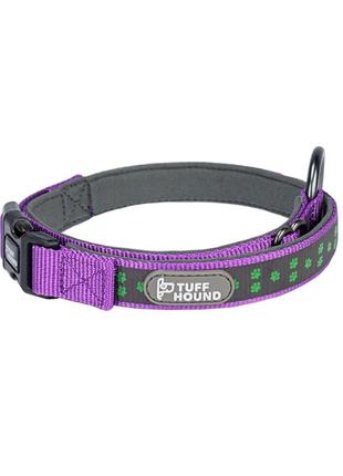 Світловідбивний нашийник для собак tuff hound 1537 purple m з утяжкою (5317-16512) (bbx)