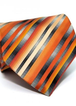 Краватка zagi вогняний у сірі смужки zn-1879
